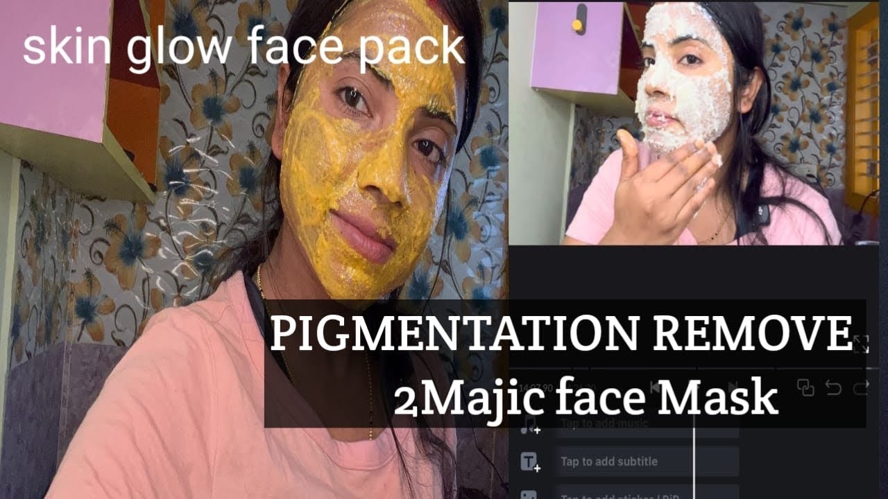 2 majic face pack remov pigmentation # Homemade face pack skin glow and reduce dark sport 