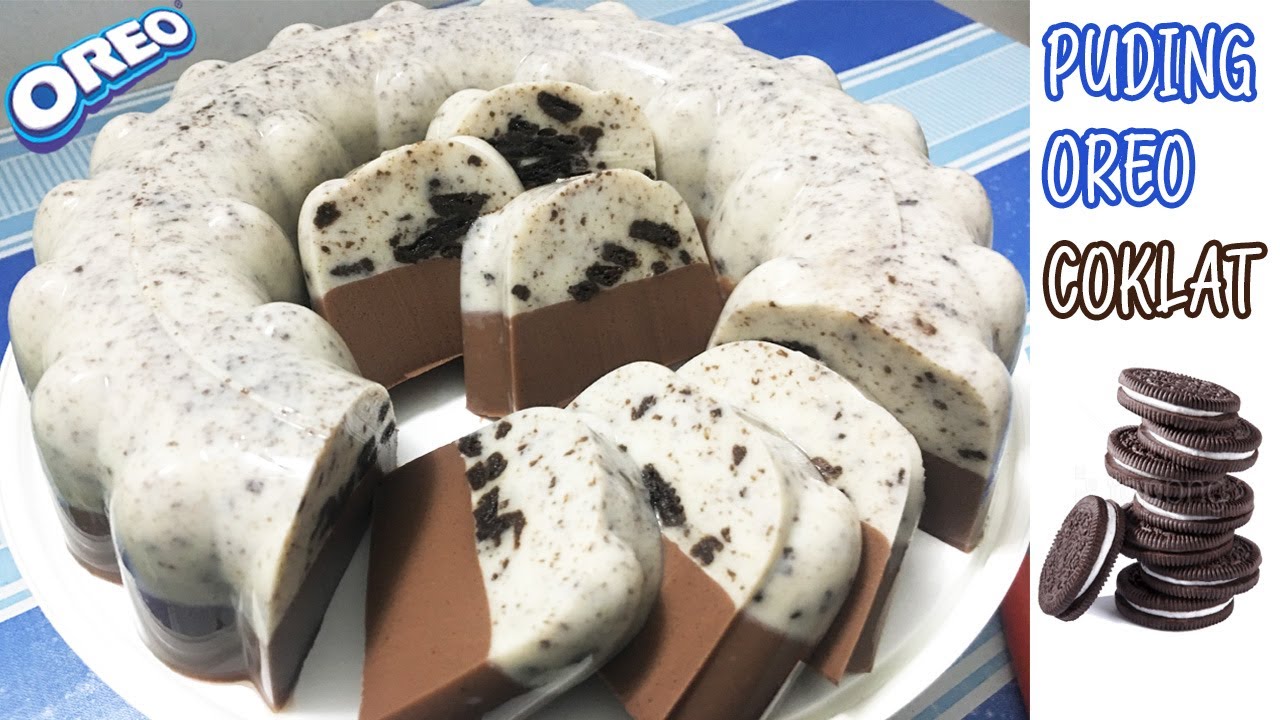 Puding Coklat Oreo, Cara Mudah Membuat Puding Oreo Coklat Takaran Sendok