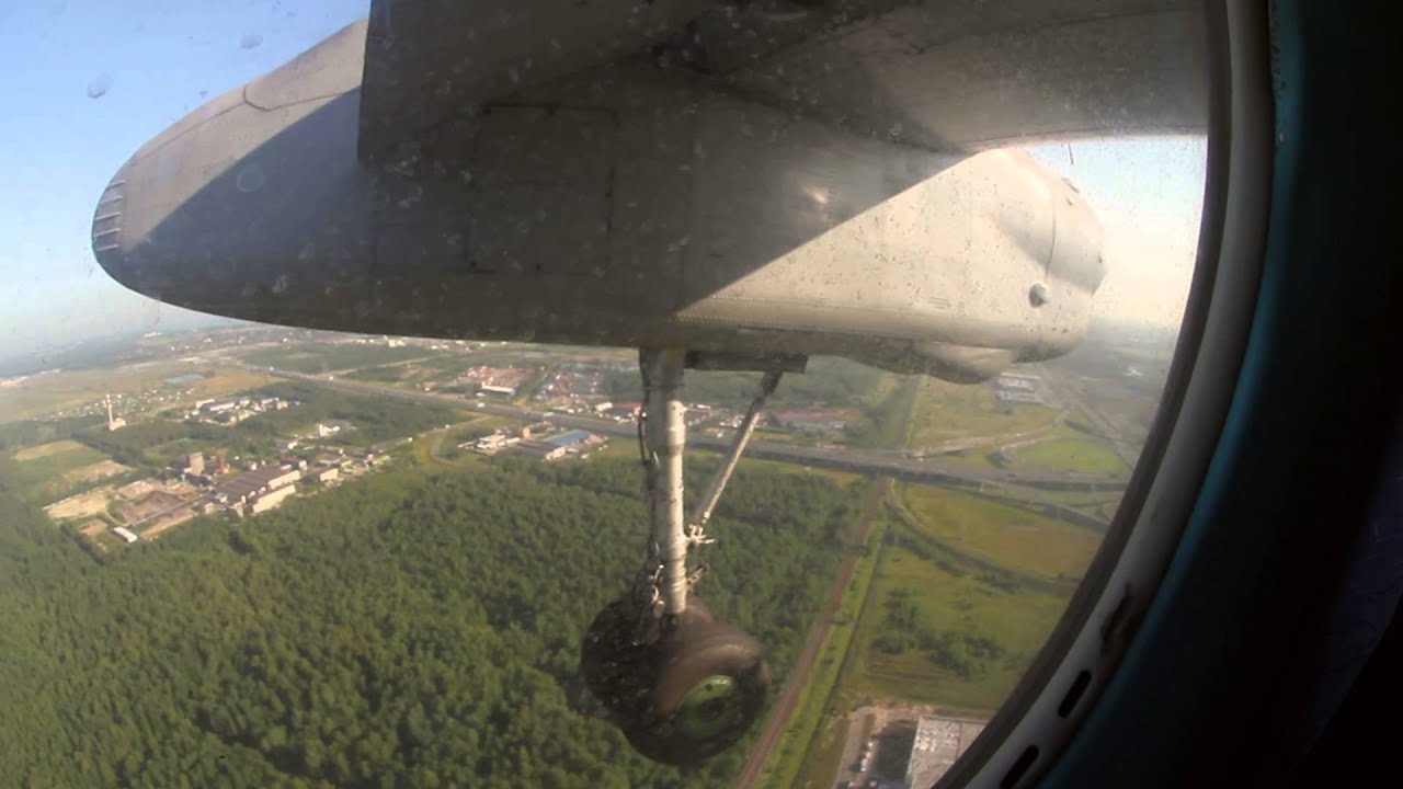Pskovavia An-24 Landing at LED