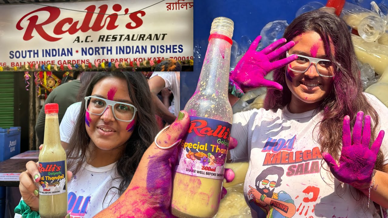 Ralli&rsquo;s selling Holi Special Bhang Thandai at just ₹150 😋 Ralli&rsquo;s Golpark Kolkata