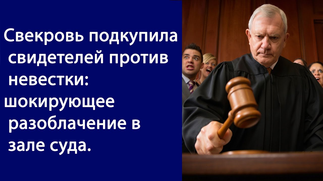 Свекровь подкупила свидетелей против невестки шокирующее разоблачение в зале суда.