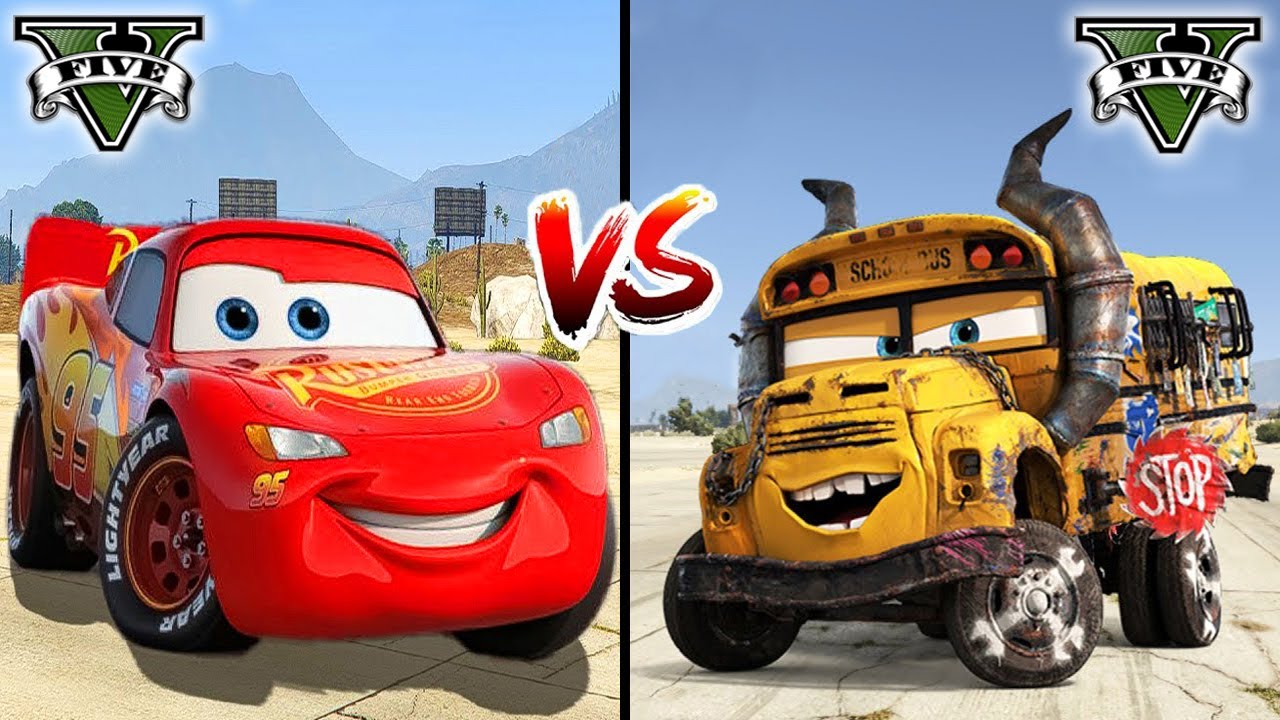 Lightning McQueen VS Miss Fritter in GTA 5 - WHO IS BEST?