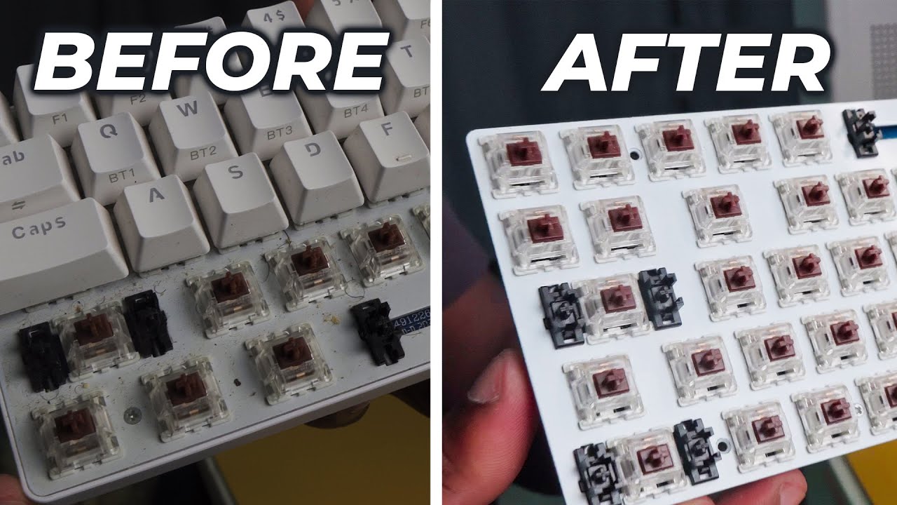 How to DEEP CLEAN your white mechanical keyboard!