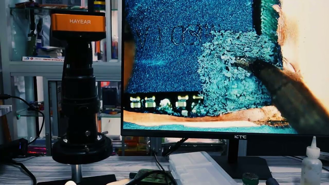 Como Hacer drill cpu con dremel y cautin 