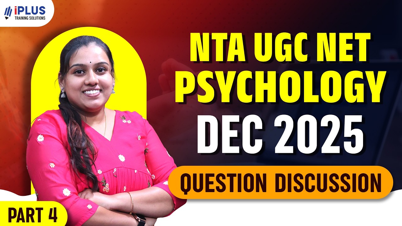 NTA UGC NET Psychology | December 2025 | Question Discussion | Part 4