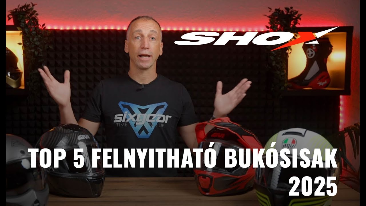TOP 5 felnyitható bukósisak 2025-ben a SHOX-ban