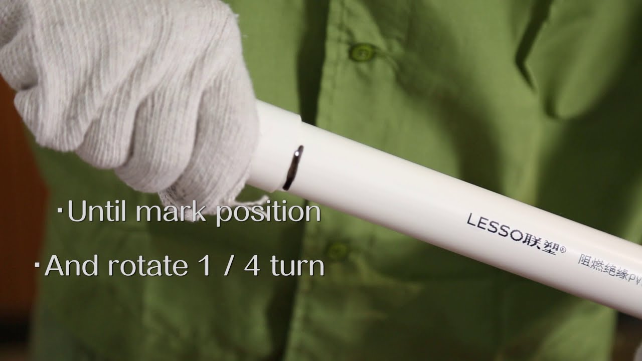 How to connect PVC conduit with glue | LESSO
