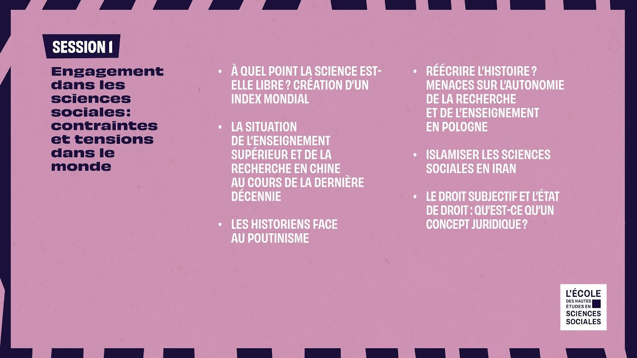 Colloque 2/9 Engagement dans les sciences sociales (partie 1)
