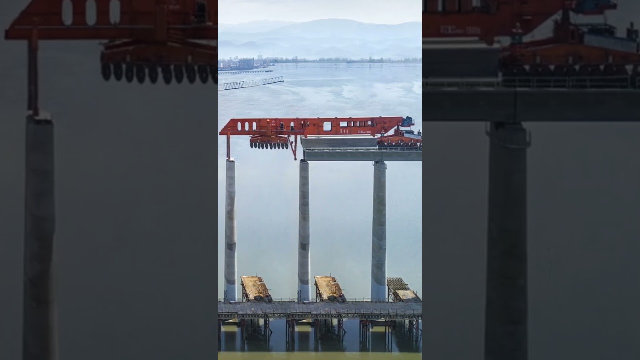 Building a bridge at high altitude.