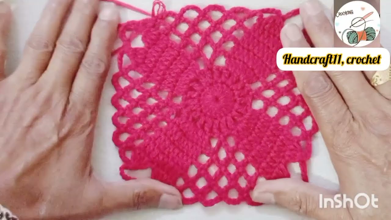 Greeny✨ square 🧶petan 🌠 tatorial crochet kating vartical feed #crochet #hastagpages #viralshort #🌠✅