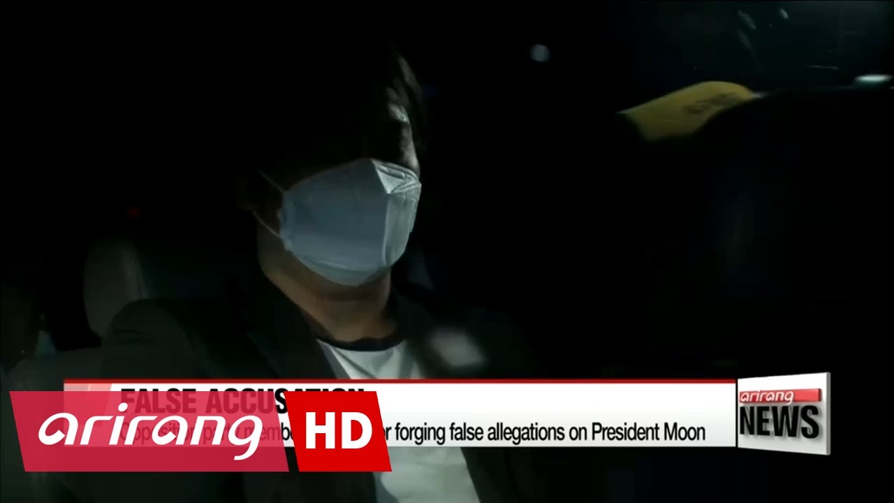 Opposition party member arrested for falsified allegations against President Moon