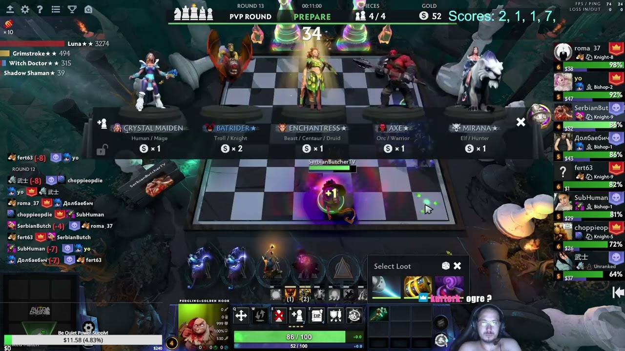 6 Trolls 4 Knights with Gyro T3 (No Gambling)! Dota Auto Chess! Season 32!