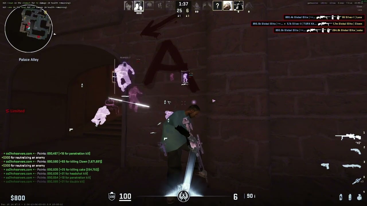 #cs2 hvh highlights ft gamesense.pub #5