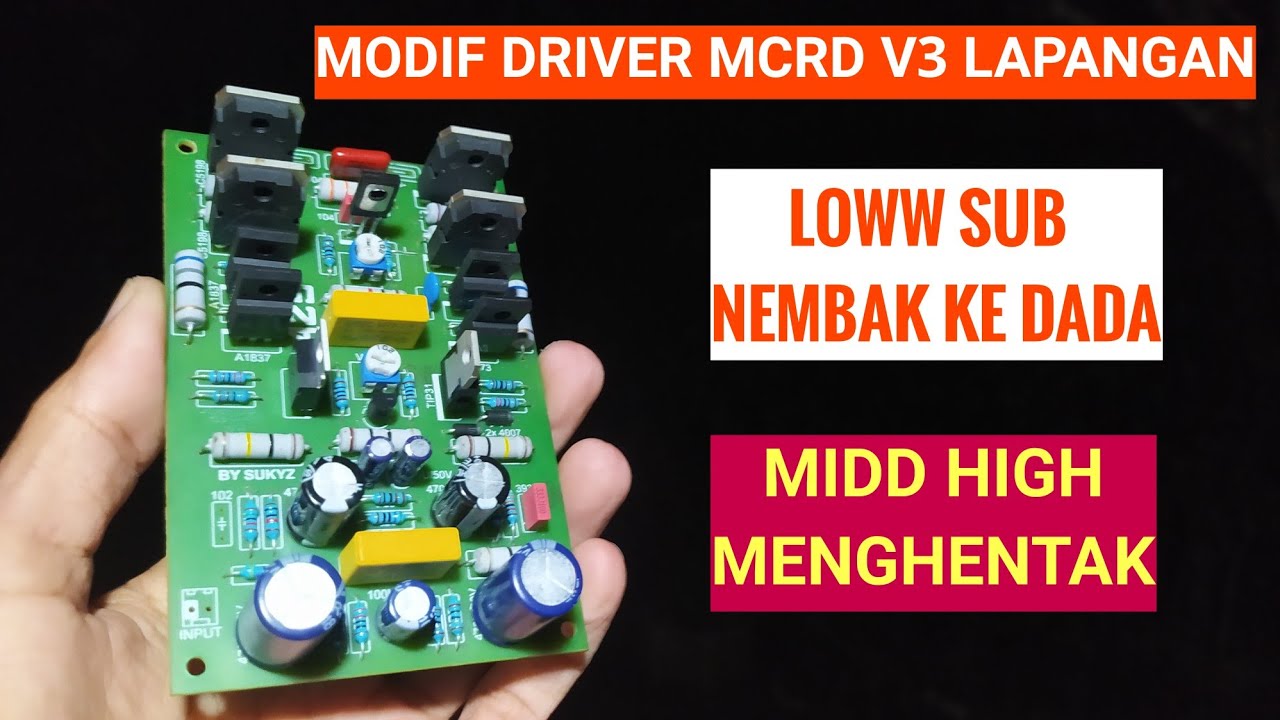 MODIF DRIVER MCRD V3 LOWW SUB NEMBAK KE DADA DAN MIDD HIGH MENGHENTAK #totorial #powerrakitan