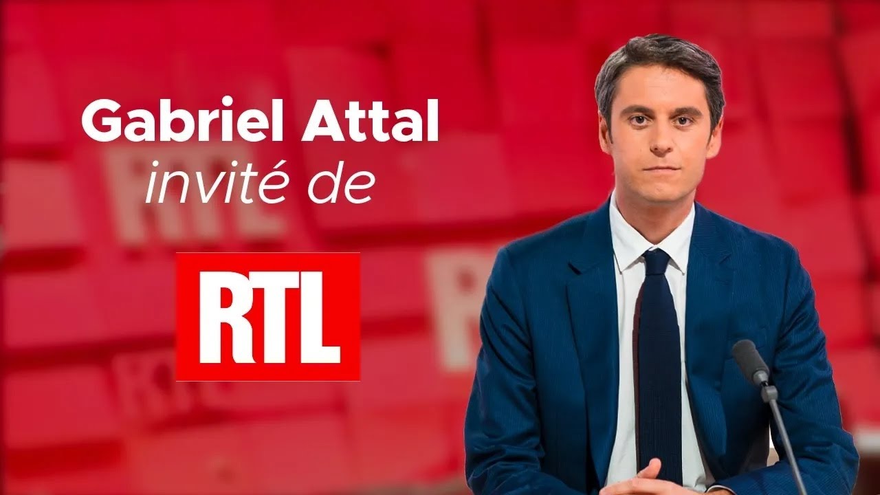 GABRIEL ATTAL SUR RTL｜INTERDICTION DES RÉSEAUX SOCIAUX AUX MOINS DE 15 ANS