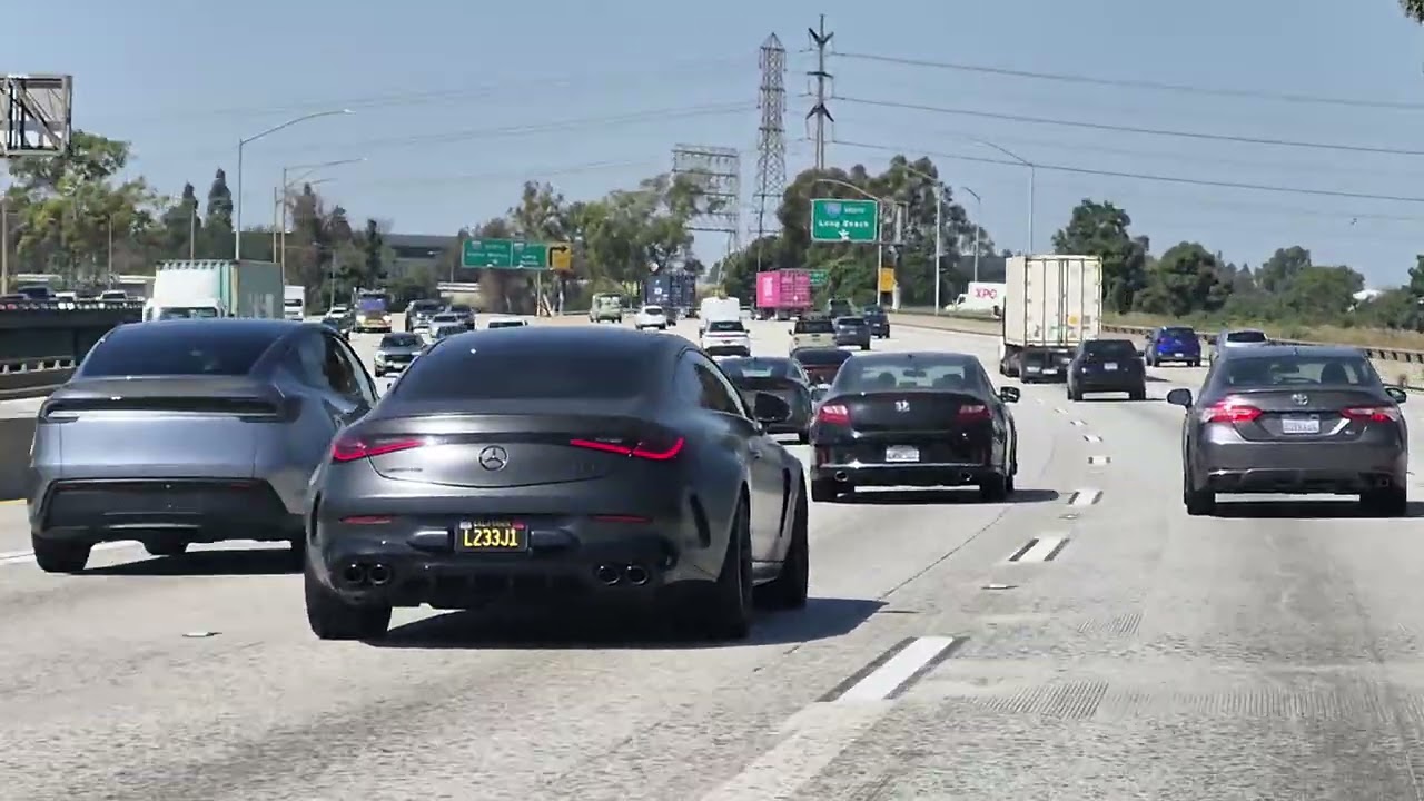 Asi es un viaje de long beach para los Angeles     12 del medio dia