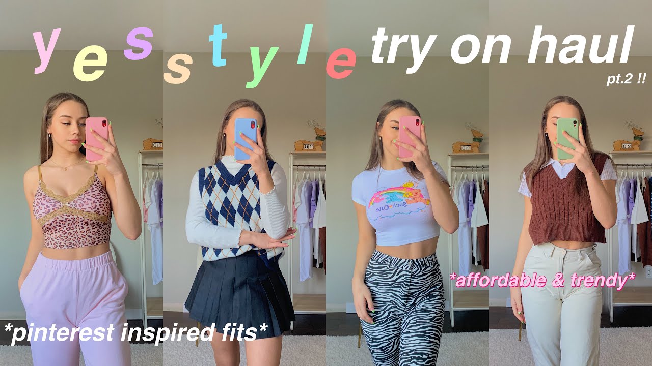 HUGE $300+ YESSTYLE try-on haul !! affordable, comfy, and trendy clothes || *pinterest inspired*
