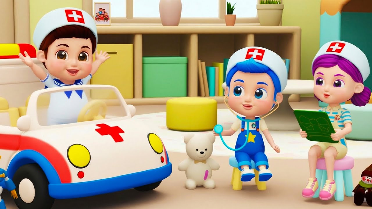 Ambulance Heroes 🚑 Educational Songs for Kids 👩‍⚕️ Learn Jobs & Help Others🎵 Bino Elf Funny Nurse