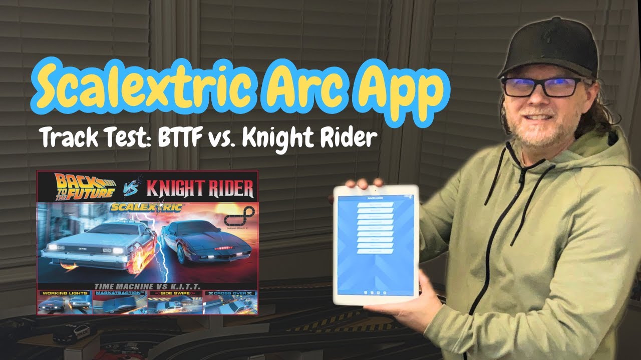 Scalextric Arc App // Track Test: BTTF vs. Knight Rider // #Scalextric #SlotCars