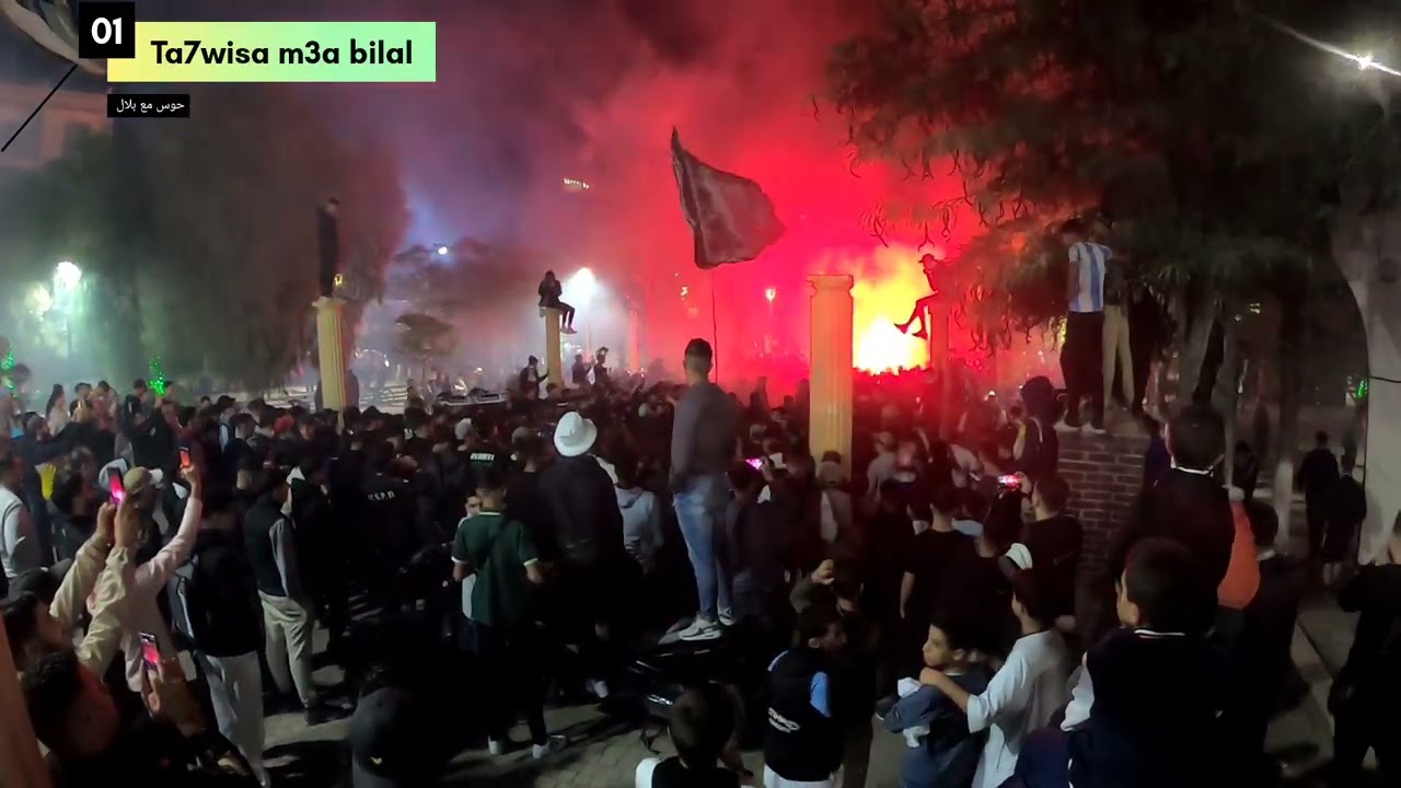 ليجيني في ساحة المسرح الجهوية تقيم حفلة تأسيس على شرف جميع محبي الكيان الاسود و الابيض ،#MSPBatna ⚪⚫
