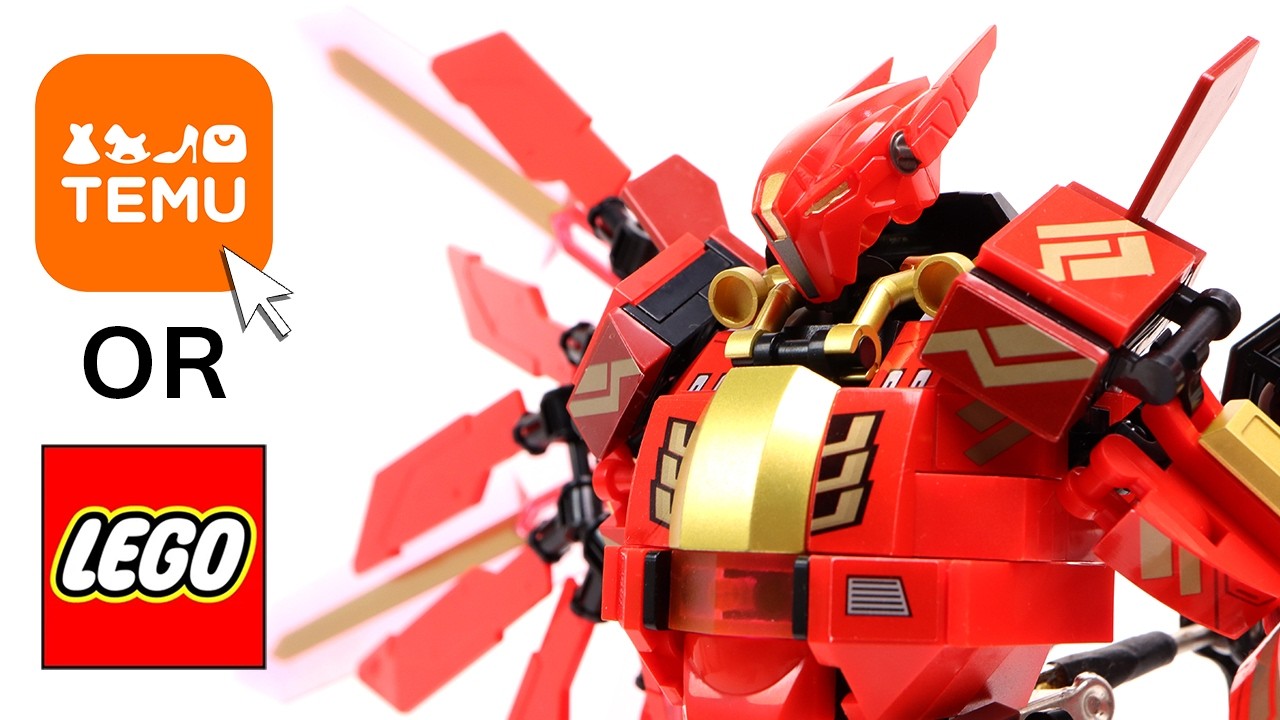 Я купил поддельного робота LEGO у TEMU и… (часть 2) (обзор Sluban - P.R. Mecha Red M38-B1152)
