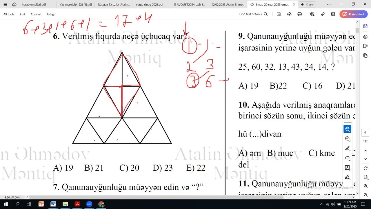 Dövlət Quluğğu Məntiq Qəbul suallarının izahı - Birinci Hissə  Atalin Əhmədov #məntiq #vergi