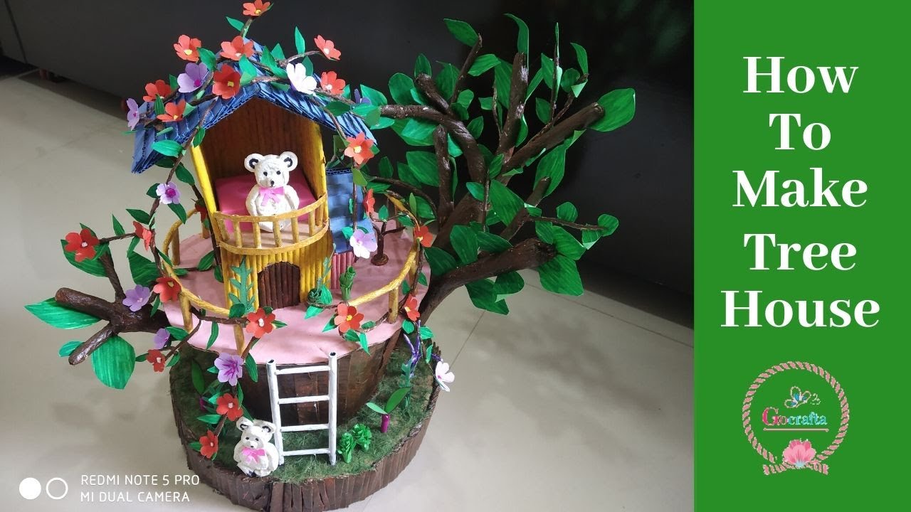 How to Make Tree House Craft | Tree House Model for School Project | DIY Miniature Tree House