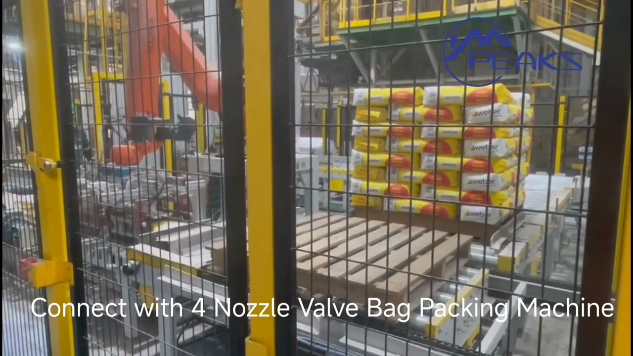 Robot Palletizer for Valve Bag | 1200 Bags/Hour | One-Stop Automated Packaging Line