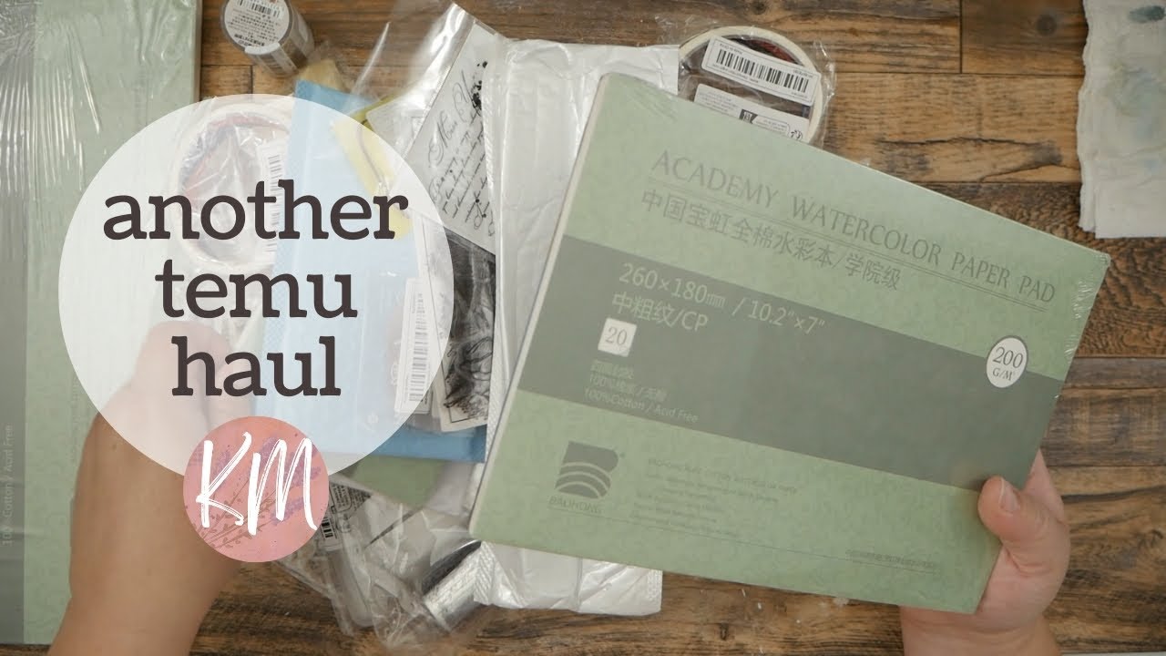 Another TEMU Art Supply Haul - Die Cuts, Brushes, BaoHong Watercolor Paper & More