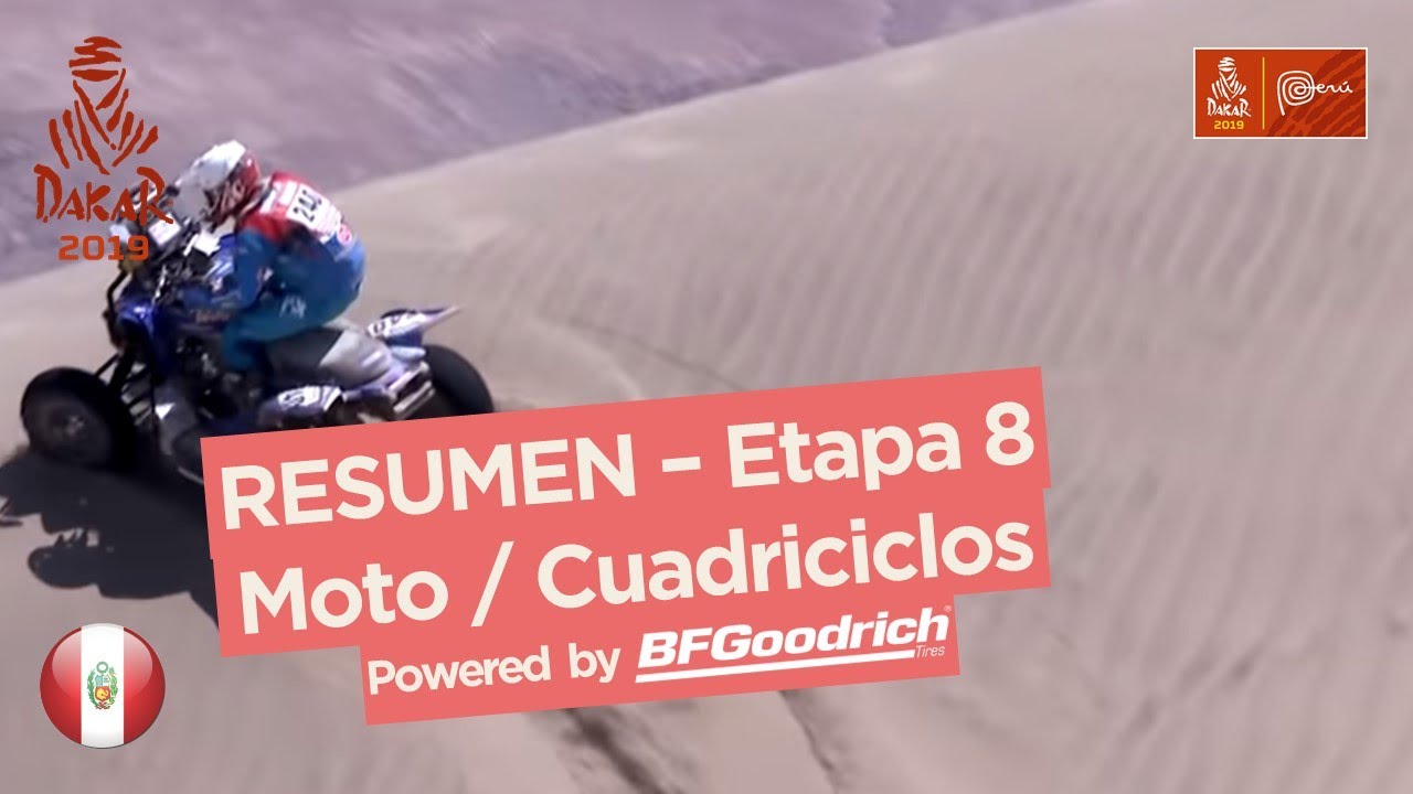 Resumen - Moto/Cuadriciclos - Etapa 8 (San Juan de Marcona / Pisco) - Dakar 2019