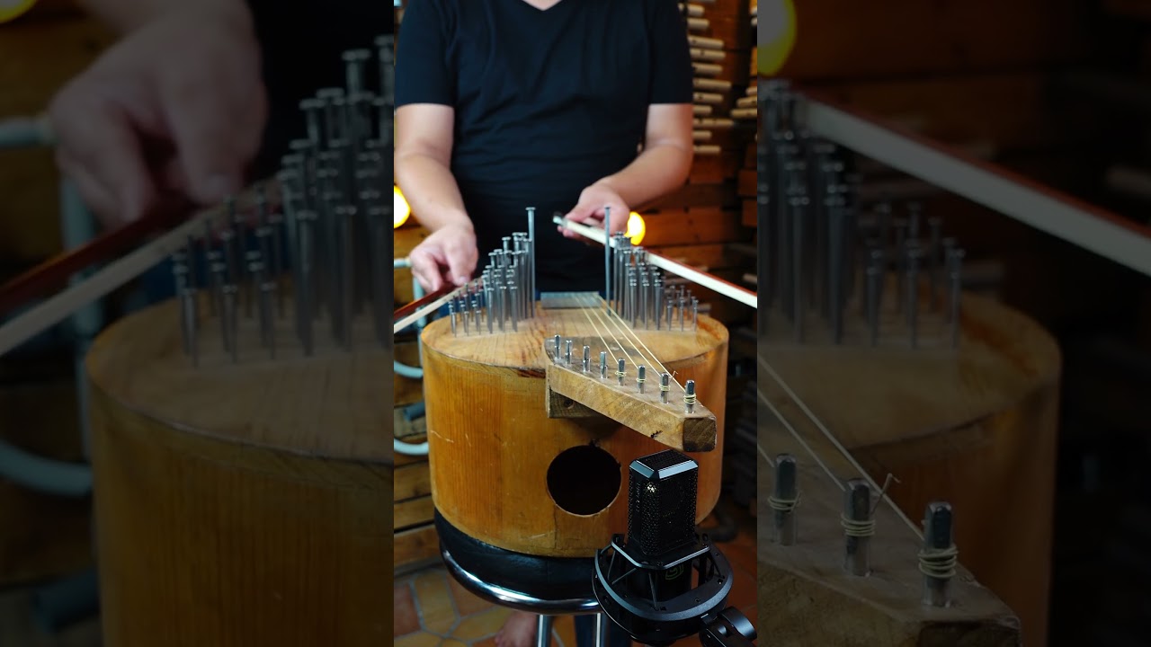 Sympathetic Nail Violin, an instrument you can tune with a hammer