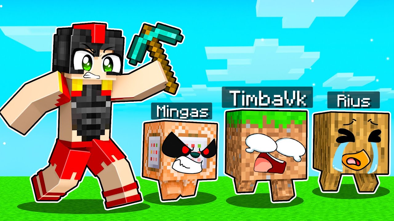 ¡NOS ESCONDEMOS en BLOQUES de MINECRAFT! 😂🤣 EL ESCONDITE en MINECRAFT con los COMPAS
