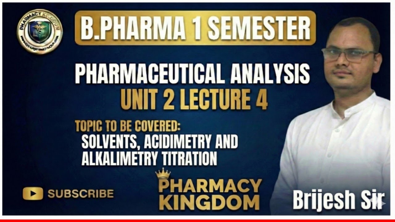 Acidimetry & Alkalimetry Explained Simply | Role of Solvents in Titration B.Pharma first Semester