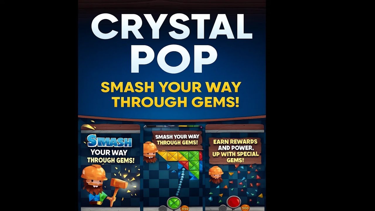 Crystal Pop 💎 | Satisfying Match-3 Bubble Shooter Gameplay (Android)