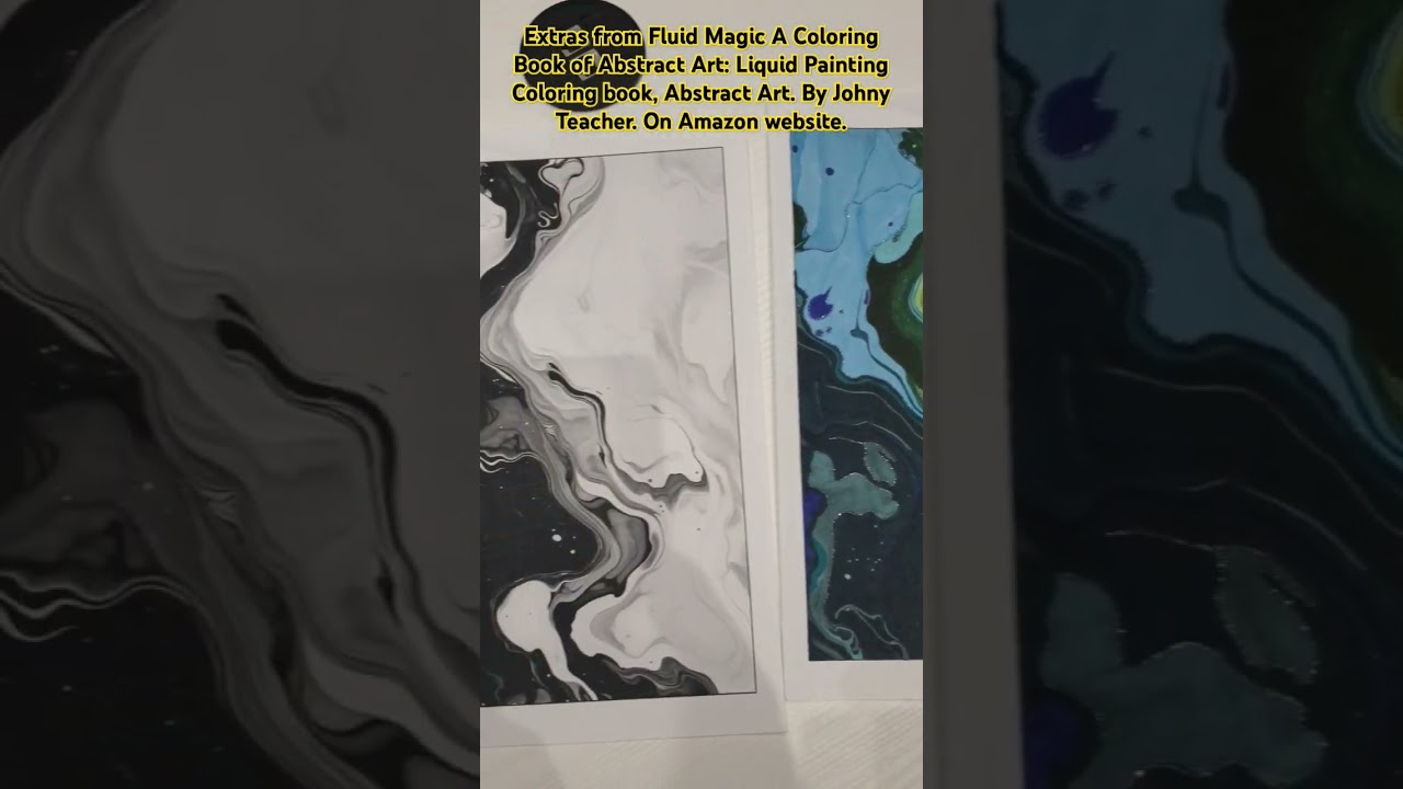 Coloring a page from Fluid Magic A Coloring Book of Abstract Art.