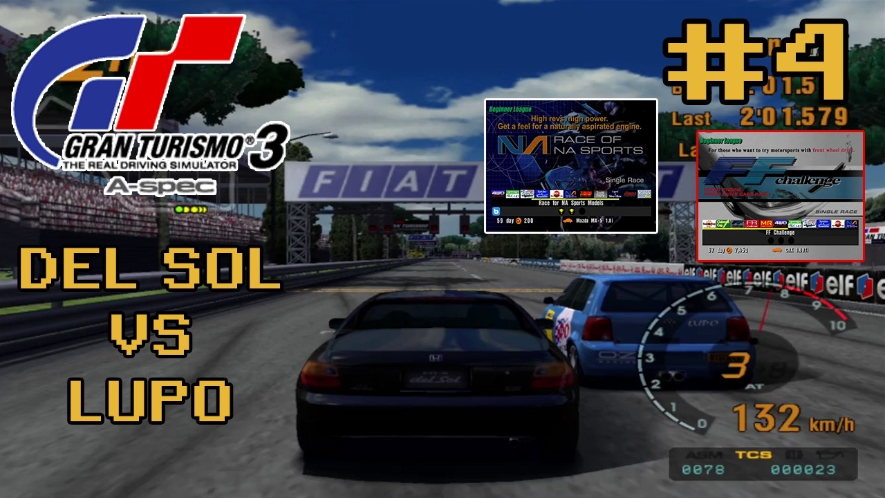 GRAN TURISMO 3 (PS2) BEGINNER LEAGUE #4: Carros Aspirados e FF Challenge