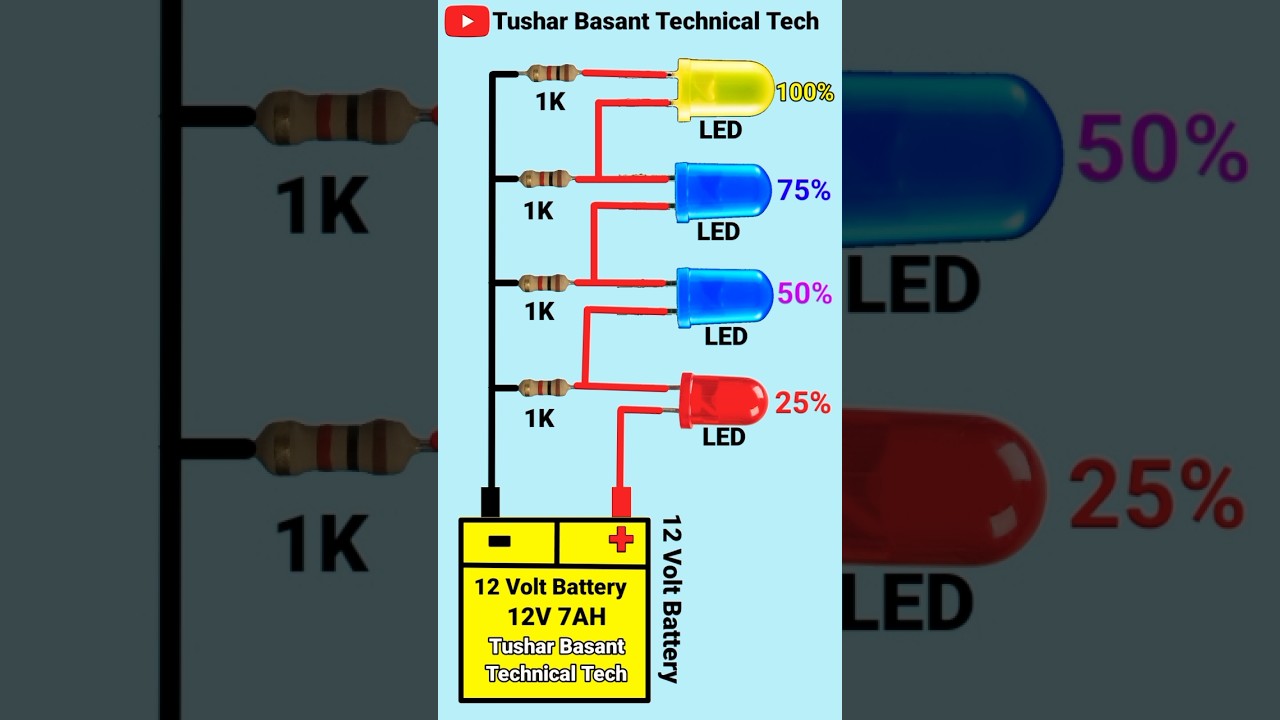 Battery Level Indicator Connection DIY Project #shorts