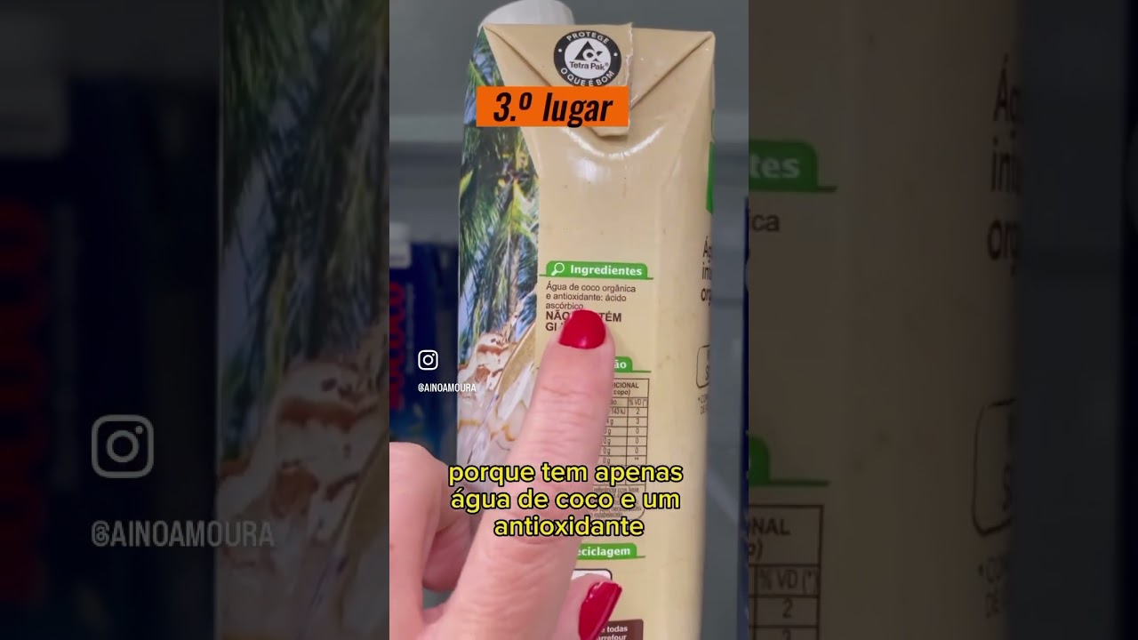 Como escolher uma &aacute;gua de coco de caixinha 🥥 #nutricionista #emagrecer #dieta