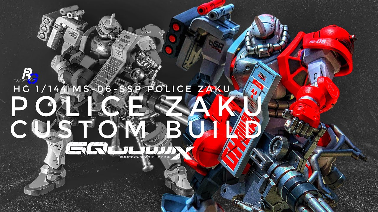 HG Police Zaku Custom Build | Gundam Gquuuuuux