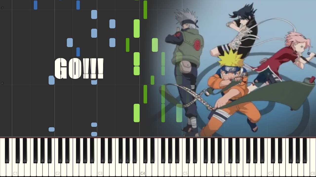 Naruto Opening 4 - GO!!! (Piano Synthesia)