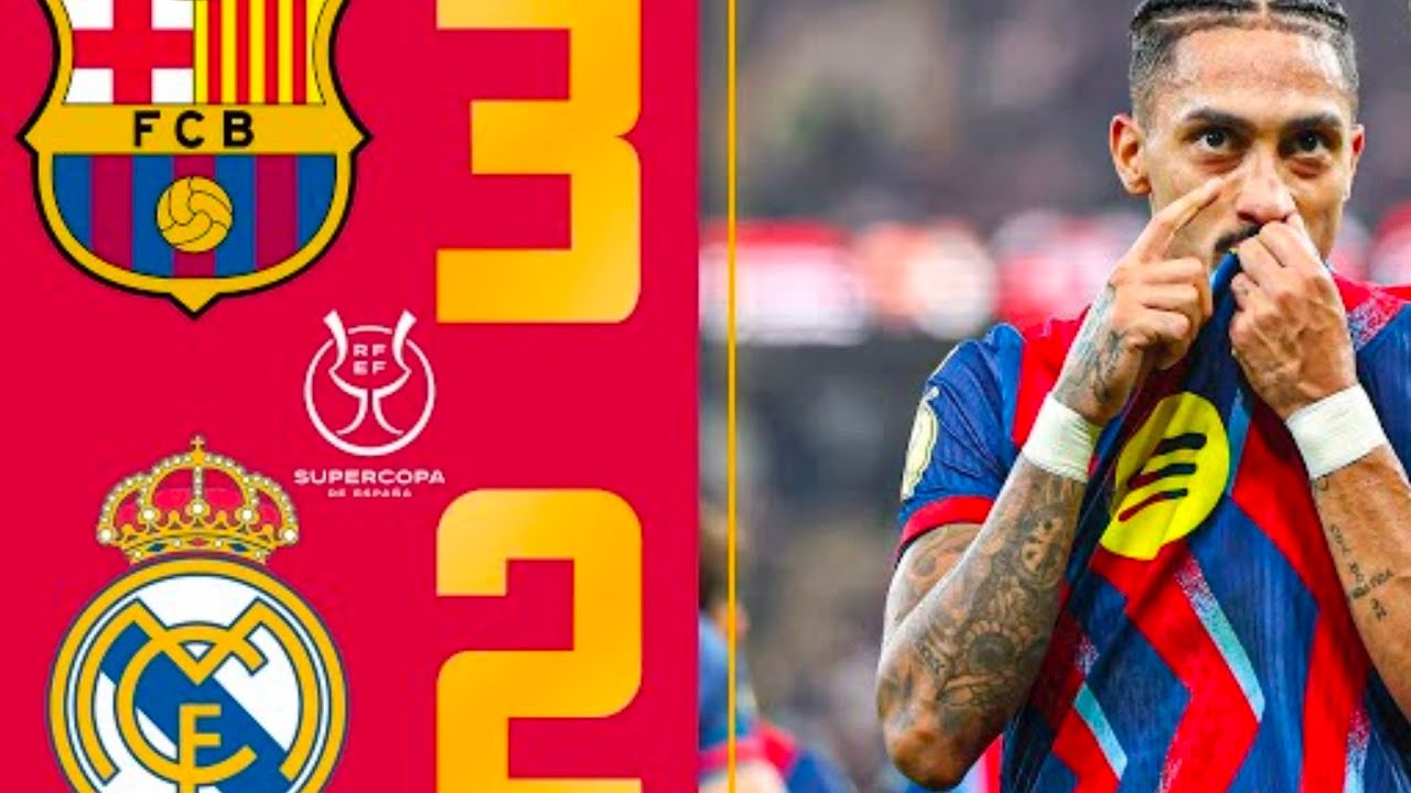 Barcelona 03 Vs Real Madrid 02 | Spanish Super Cup Final 