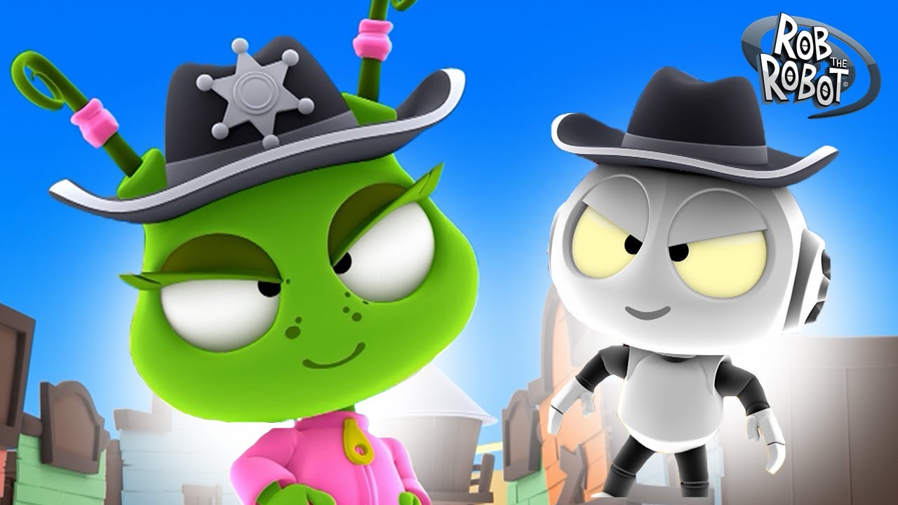 There's a New Sheriff in Town at the Old West Planet! | Rob The Robot | Preschool Learning
