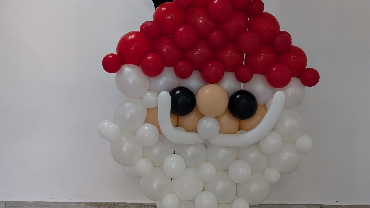 Como hacer un papá Noel  con globos conectores