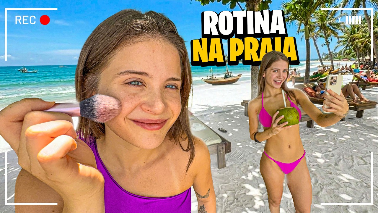 Nossa ROTINA de VIAGEM na PRAIA 🌊✨