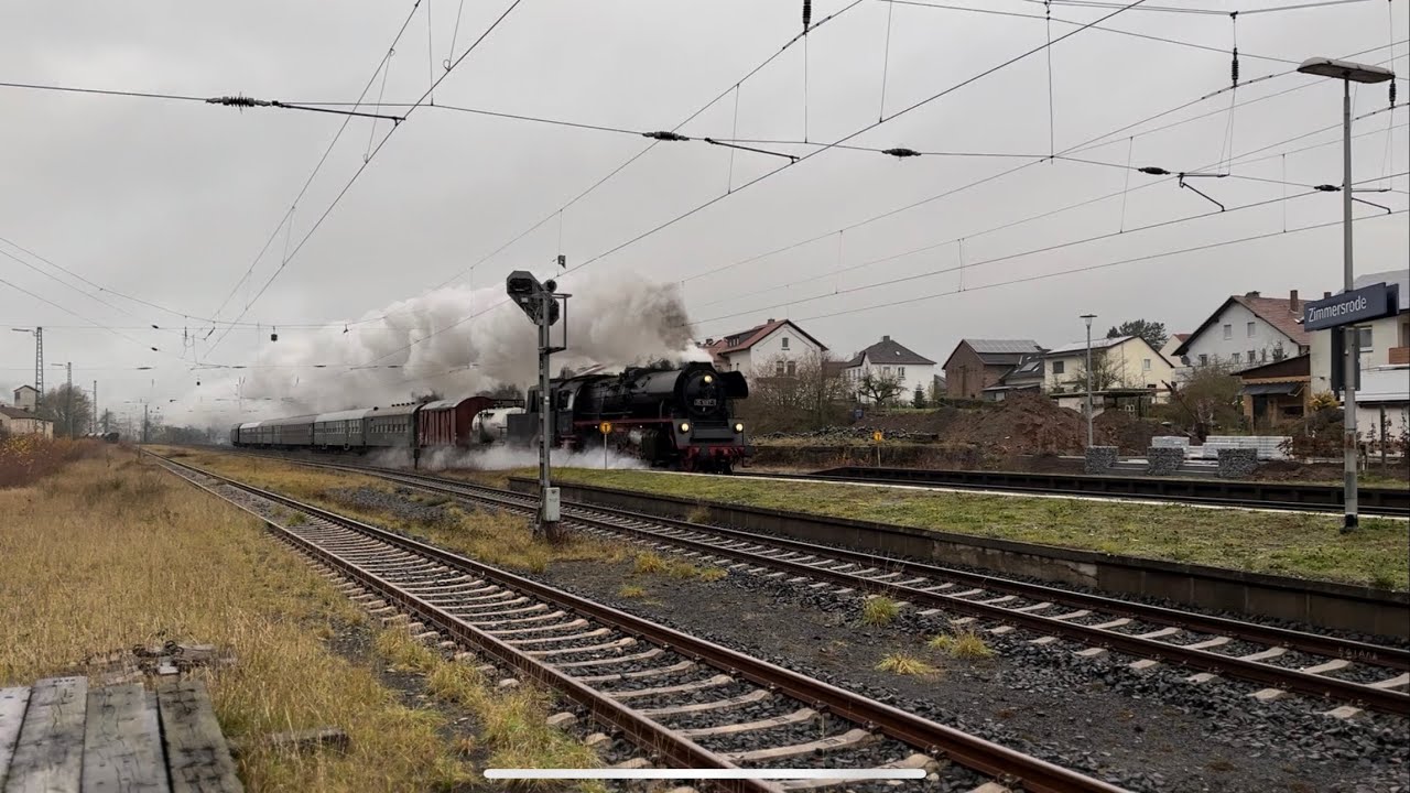 Dampflok 35 1097 mit einem Sonderzug von Treysa nach Braunschweig 