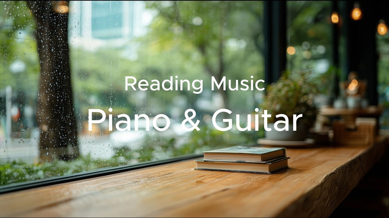 Rainy Cafe Window 🌧 Relaxing Piano & Classical Guitar for Reading, Study & Focus