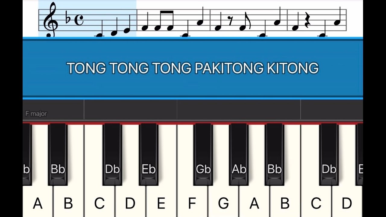 Tong Tong Tong Pakitong Kitong (Easy piano tutorial with metronome)