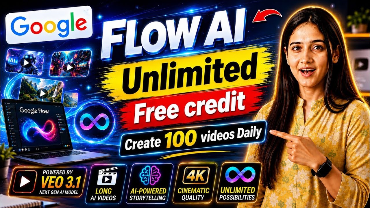 Google flow unlimited credits🔥 Google flow free subscription | Free ai video generator #aivideo