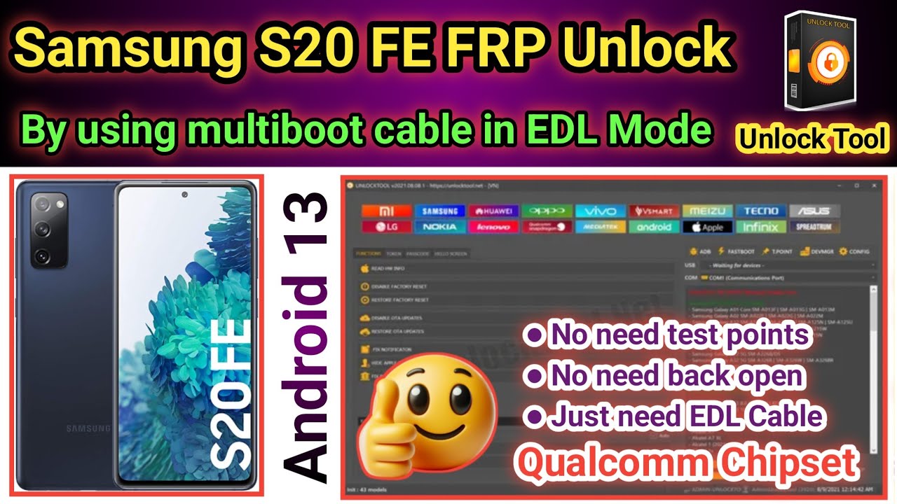Samsung S20 FE 5G (G780G) Frp Unlock Tool 2026