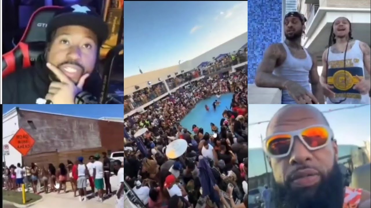 💥waiting to happen! Akademiks reacts to Footage of thousands of ppl in Houston for Spring Break